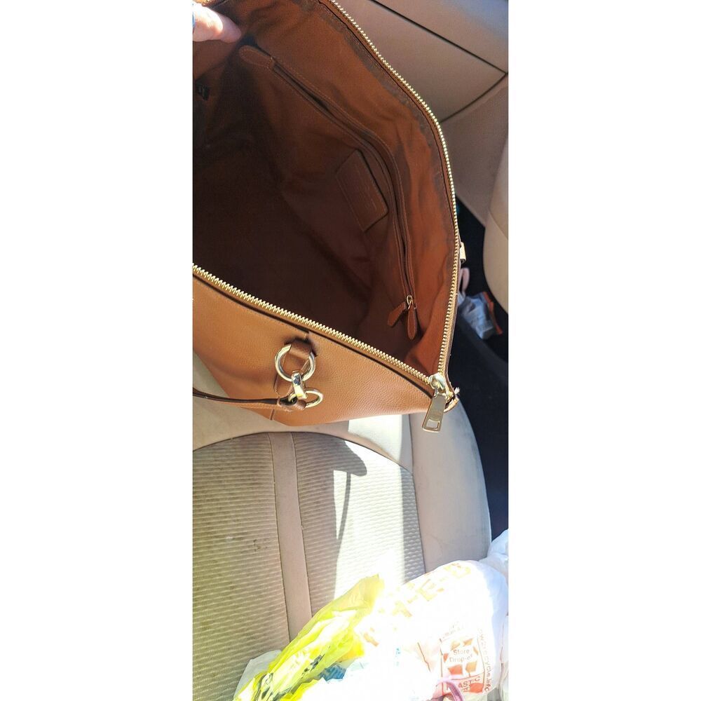Coach Ava Tan Leather Purse Tote - Picture 6 of 9